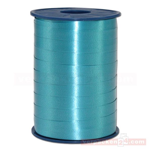 Glanzband auf Rolle 250 mtr., 10 mm - blaugrün (603)