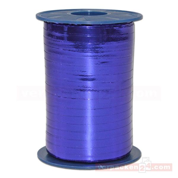 Glanzband metallisiert - 5 mm - Rolle 400 m - blau (614)