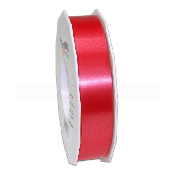 Glanzband auf Rolle 091 mtr., 25 mm - rot (609)