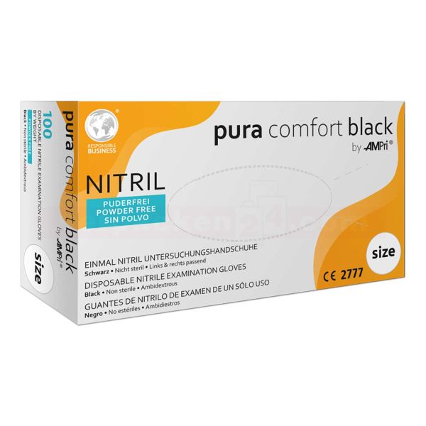 Nitril-Handschuhe - Einweghandschuhe schwarz, puderfrei