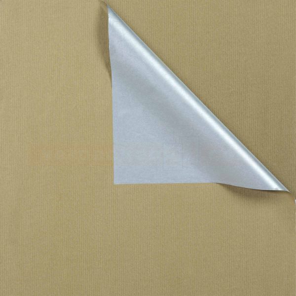 Geschenkpapier, neutral Zo 731647, Rolle 50 cm - gold/silber