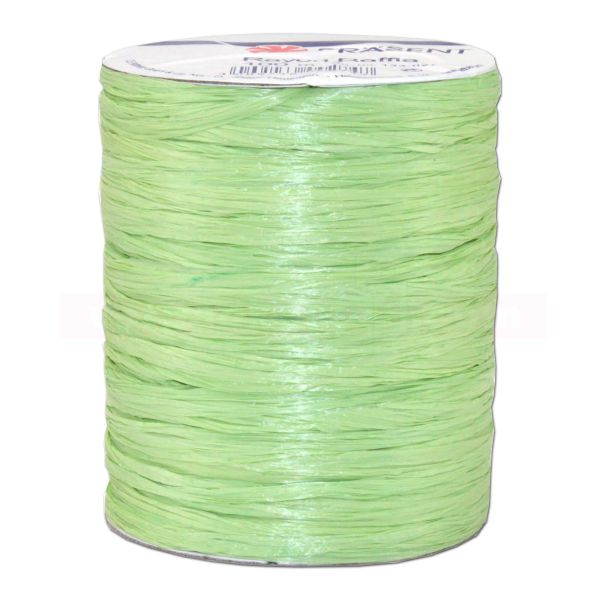 Bastband auf Spule - Rayon Raffia - 100 m - matt hellgrün (027)