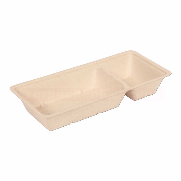 Foodtray Fiber - Snackschale 2-geteilt - 203x96x35mm