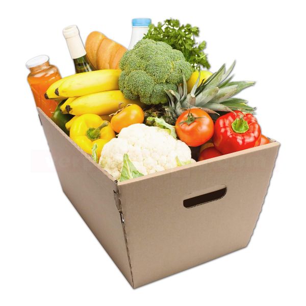 Einkaufskorb Shop & Carry - braun FSC®, Kassenkarton - 457x257x240mm