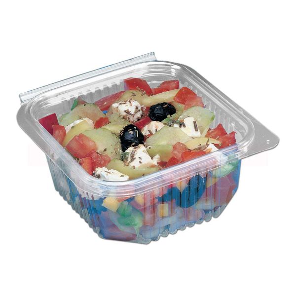Verpackungsschale OPTIPACK mit Deckel, klar, eckig