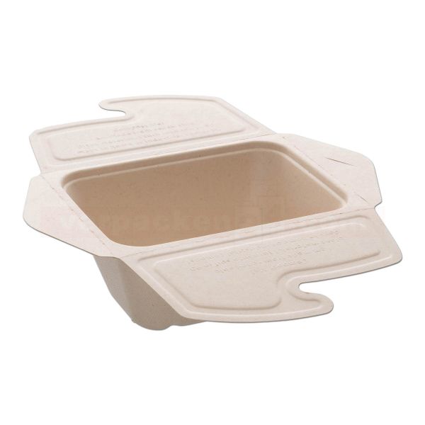 Meal Box BePulp - Menübox mit Klappdeckel - kompostierbar - 750ml