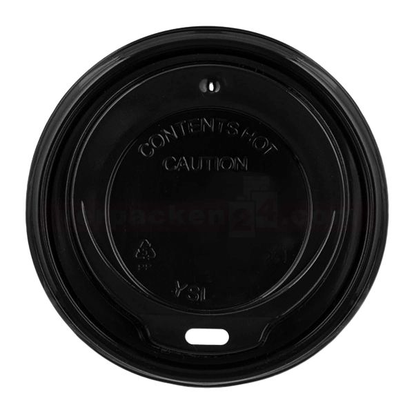 Deckel schwarz PP Hartpapierbecher - Ø 80mm - für Becher 200ccm