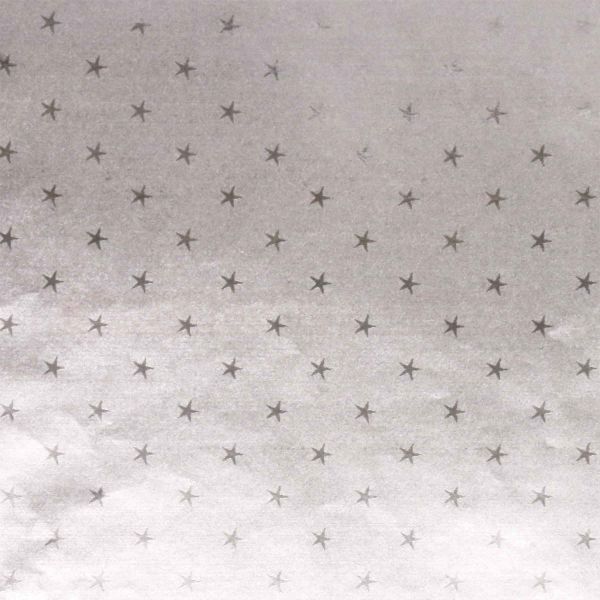 Weihnachts Geschenkpapier St 914188, Rolle 70cm, Sterne silber