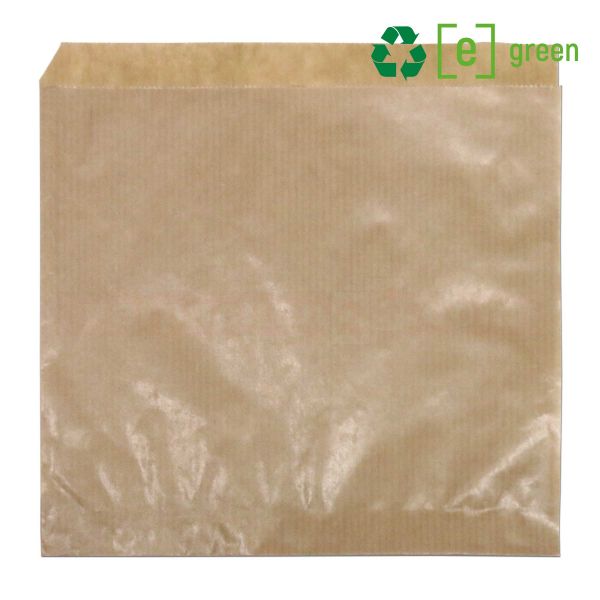 Snackbeutel - Handy Bag - braun - 160x160mm - 2 Seiten offen