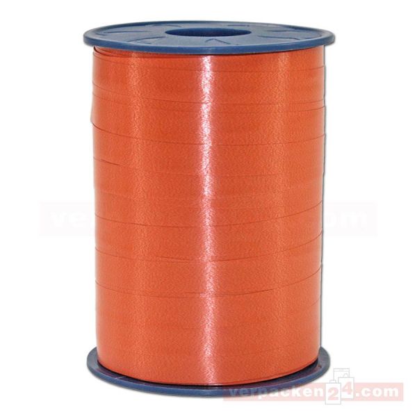 Glanzband auf Rolle 250 mtr., 10 mm - dunkelorange (023)
