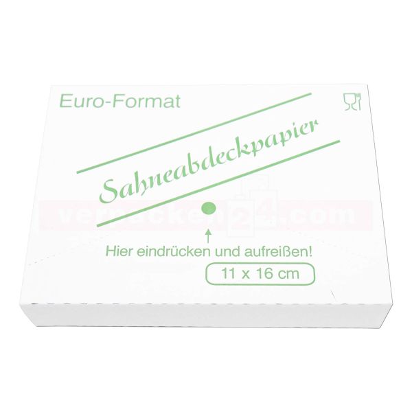 Sahneabdeckpapier in Bögen - Öko-Wax