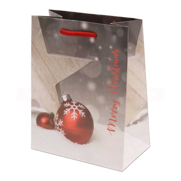 Weihnachts-Papiertragetaschen - Kugeln Stern - Weihnachten