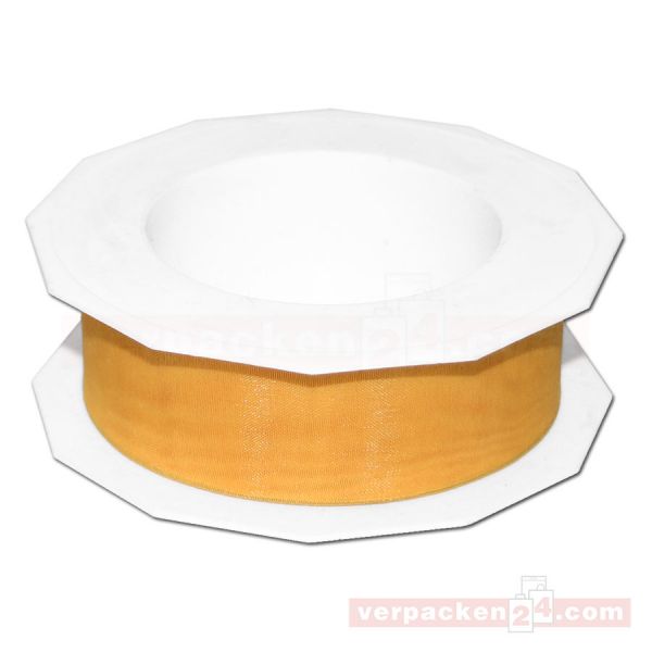 Schleifenband - Sheer - Rolle 25 m, 25 mm - gold