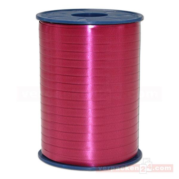 Glanzband auf Rolle 500 mtr., 5 mm - bordeaux (18)