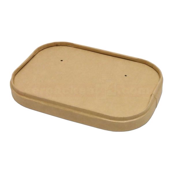 Verpackungsschale rechteckig - DECKEL - Pappe braun