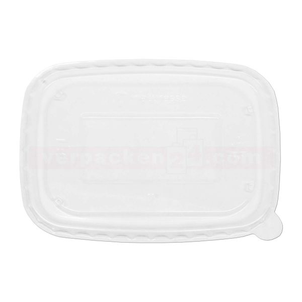 Verpackungsschale rechteckig - DECKEL - kristallklar, PLA