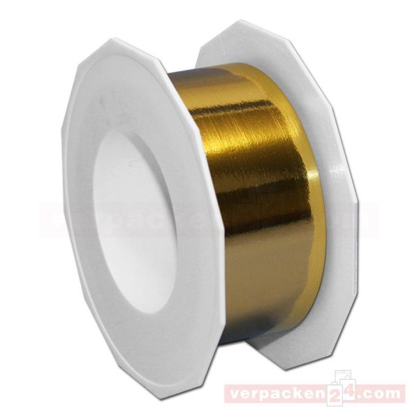 Glanzband metallisiert - 40 mm - Rolle 25 m - gold (634)