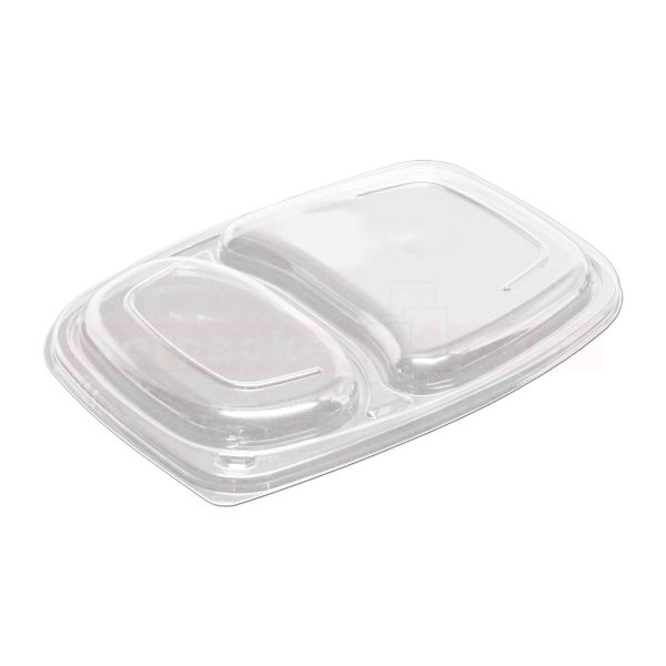 Menüschalen COOKIPACK, schwarz - DECKEL - für 2-teilig - OPS kristallklar